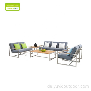 Heißer Verkauf Sofa Teak-Beistelltisch im Freien-Set